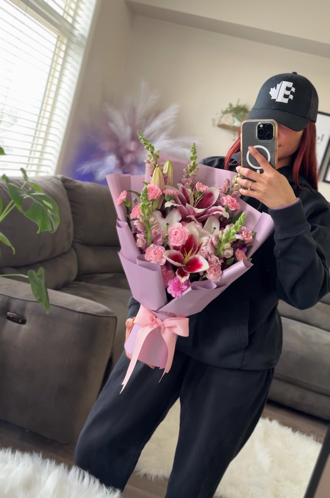 Pink & white lilies Bouquet