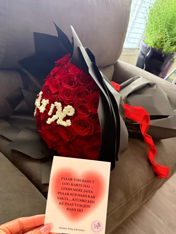 50 Red Roses Anniversary Bouquet