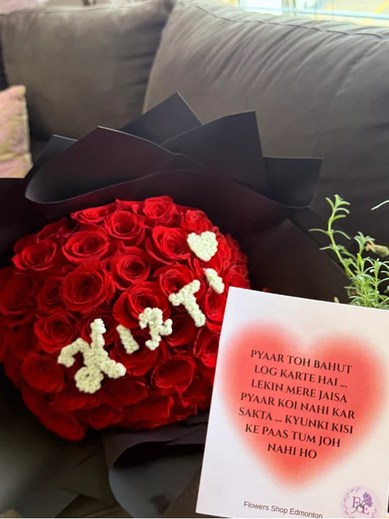 50 Red Roses Anniversary Bouquet