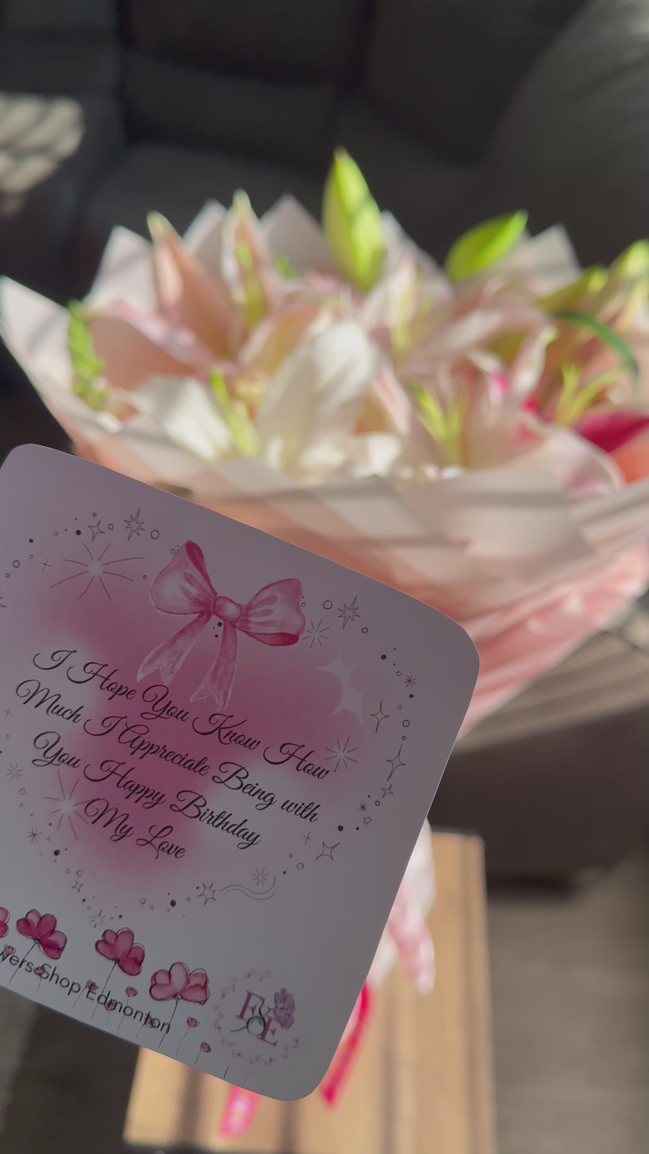 24 White & Pink Roses With Lilies Bouquet