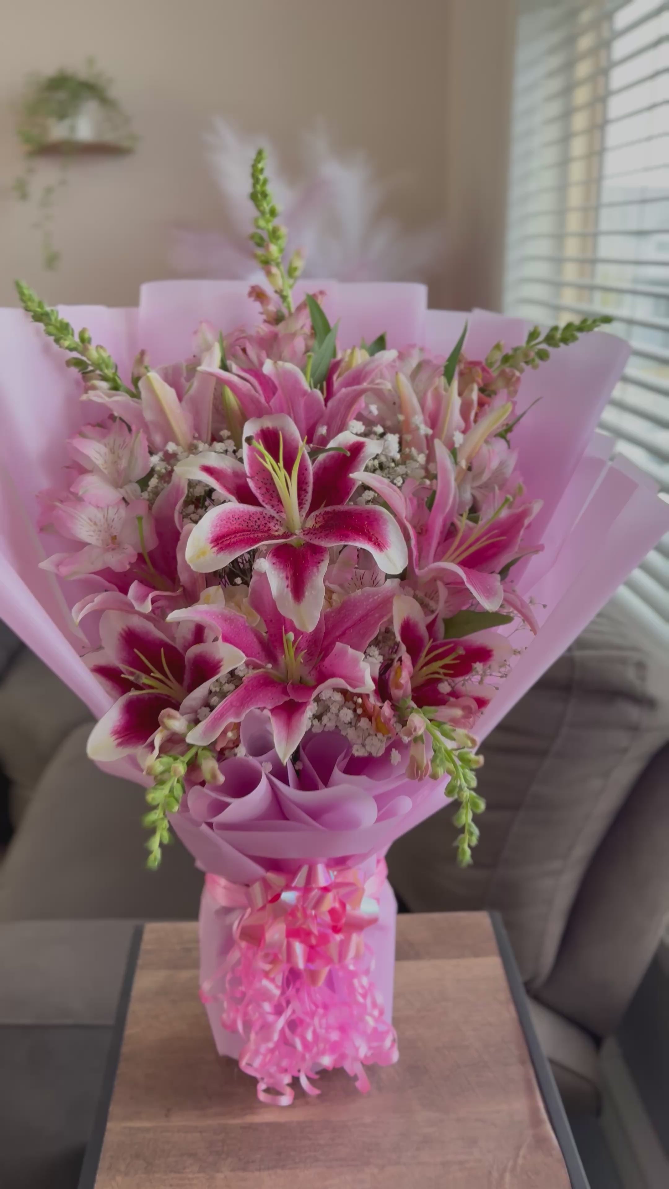 Lovely Pink Lilies Bouquet